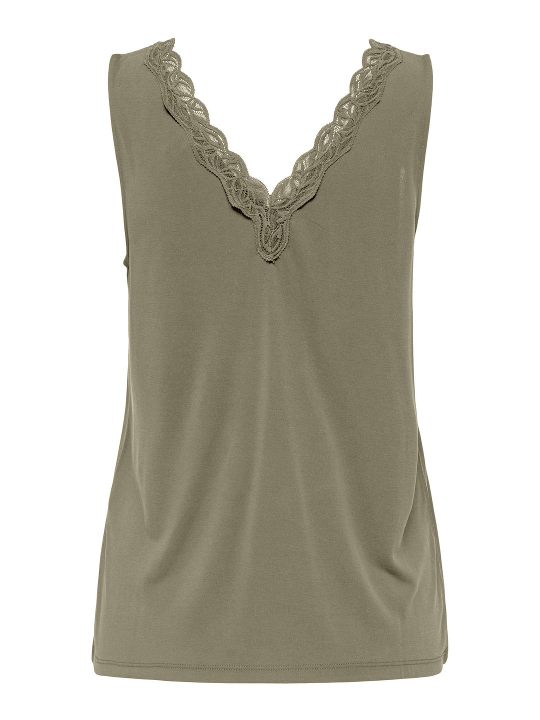 Onlfree Life S/l V-neck Lace Mix Top Jrs - Olijf