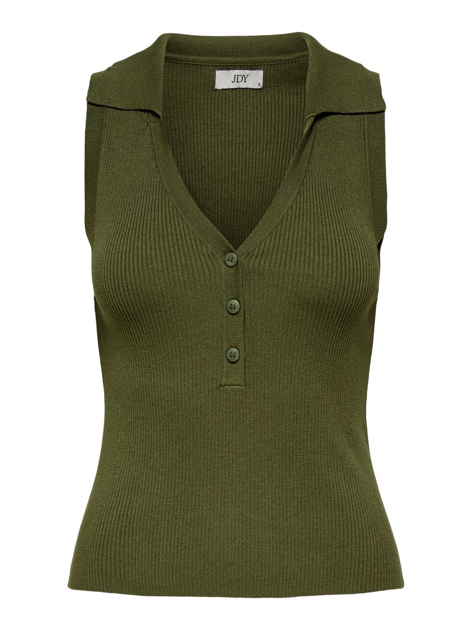 Jdynanna Sl Collar Top Knt - Army
