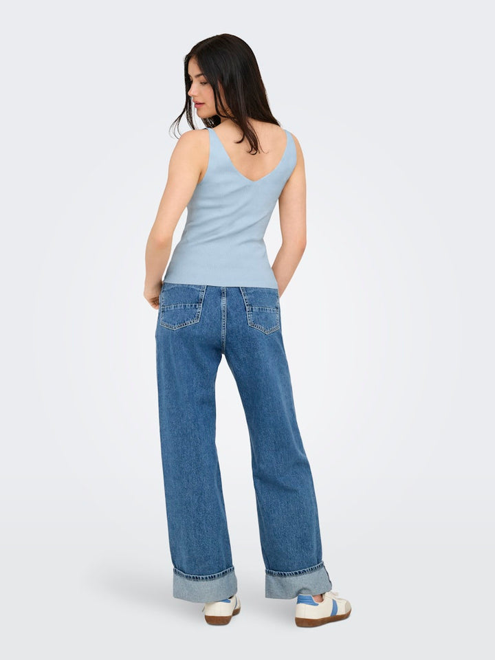 Jdynanna S/l Top Knt Noos - Lichtblauw