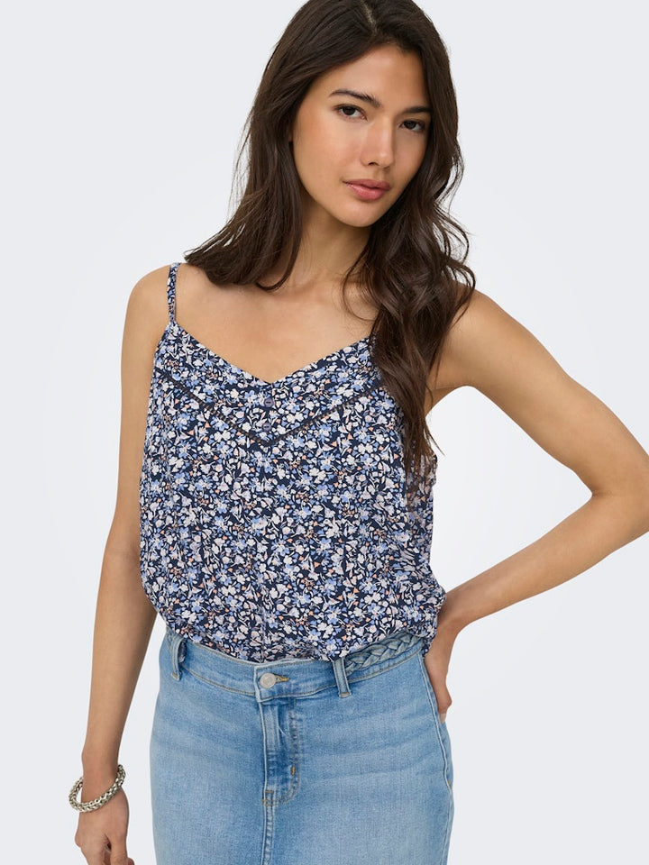 Onlnala Life Singlet Wvn Noos - Blauw Dessin