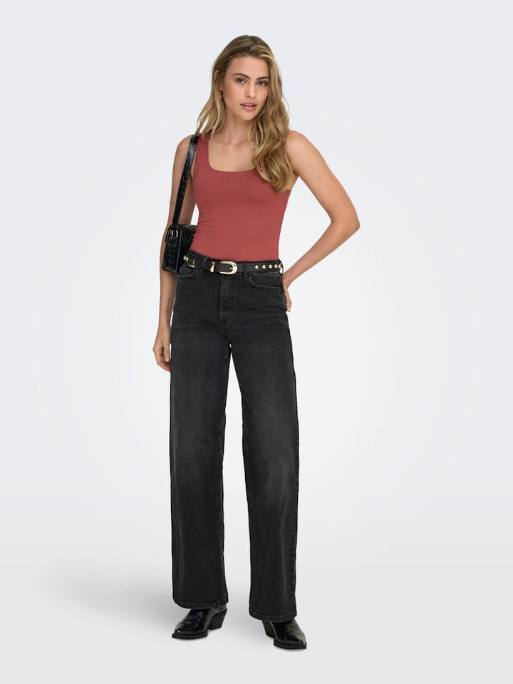 Onlea S/l 2-ways Fit Top Jrs Noos - Steenrood