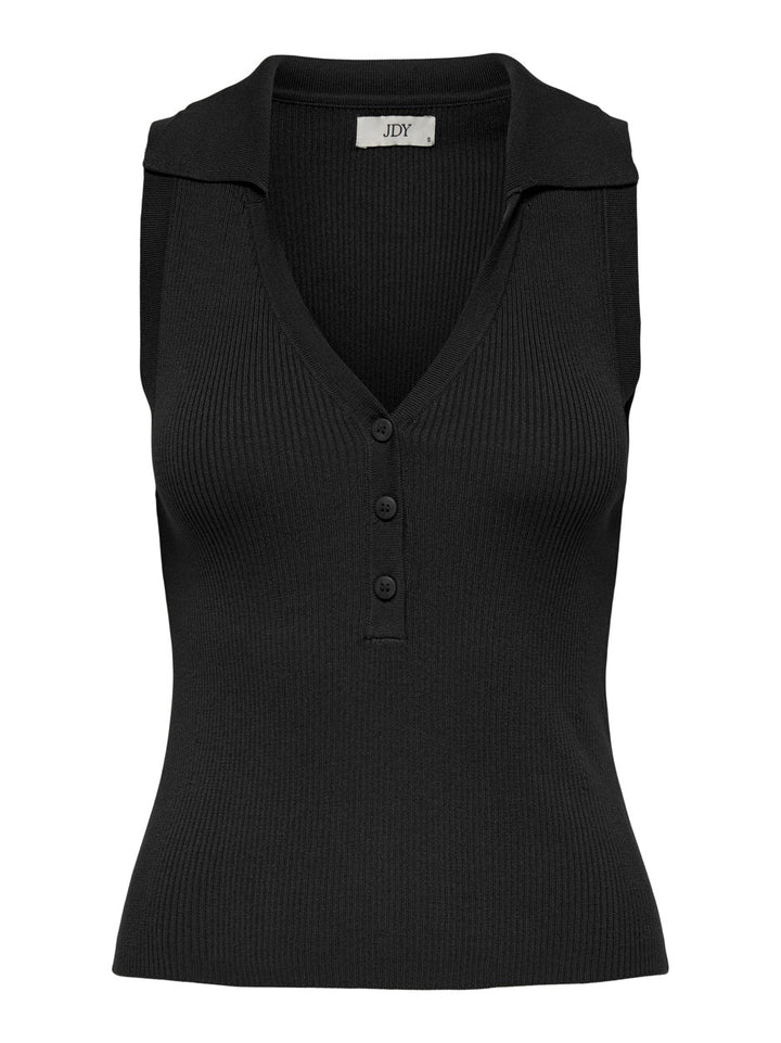 Jdynanna Sl Collar Top Knt - Zwart