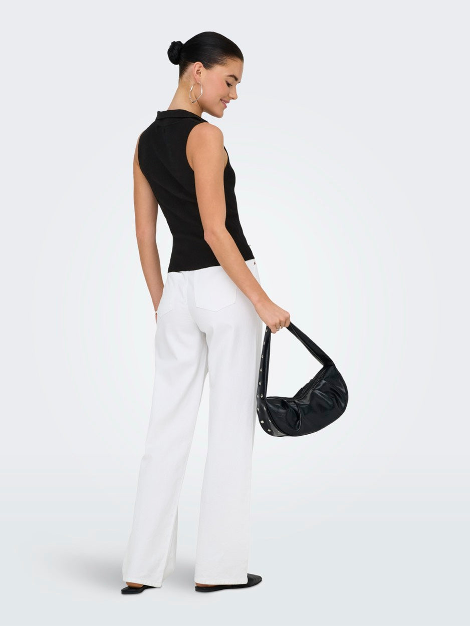 Jdynanna Sl Collar Top Knt - Zwart