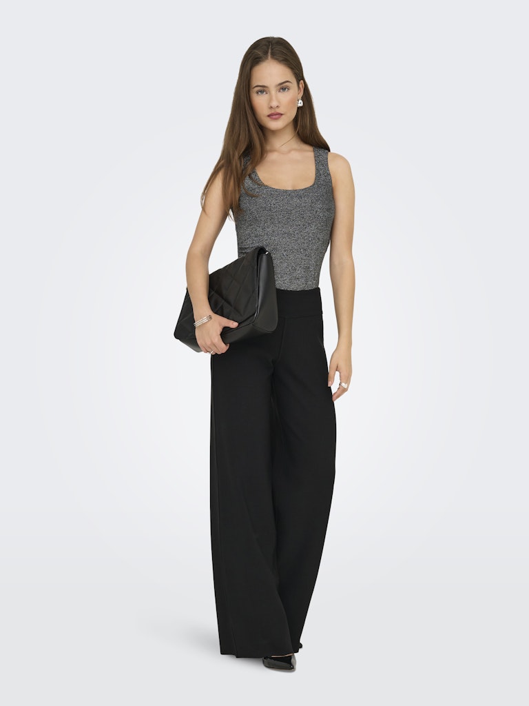 Onlea Glitter S/l 2-ways Top Jrs Noos - Zwart