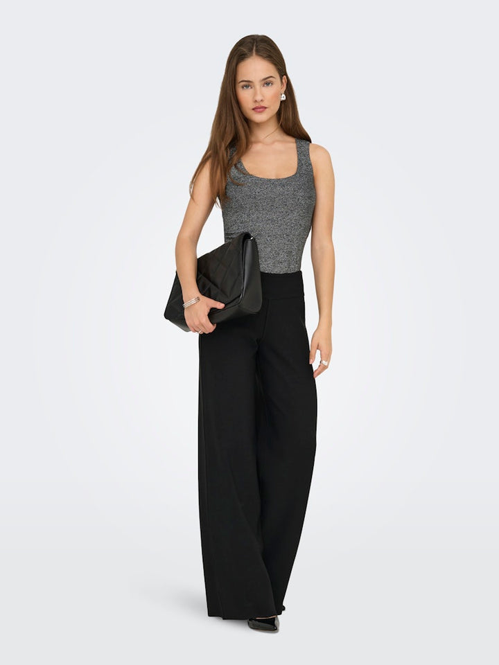 Onlea Glitter S/l 2-ways Top Jrs Noos - Zwart