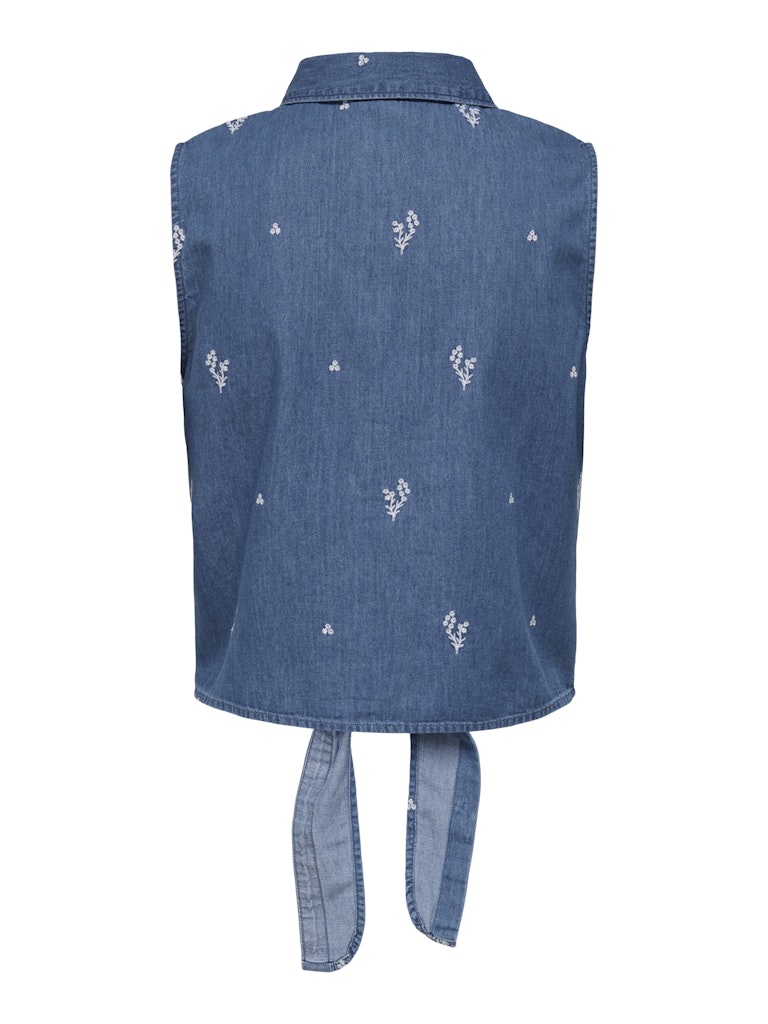 Jdykai Sl Shirt Wvn Dia - Blue Denim