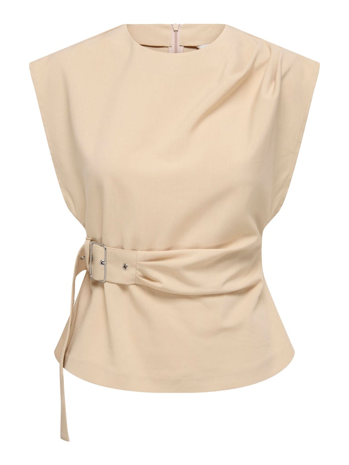 Onlterra S/l Belt Top Wvn Sud - Zand