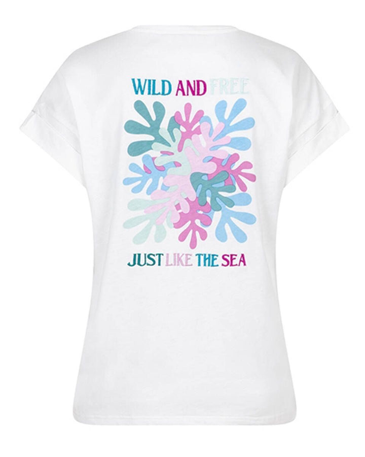 T-shirt Aurora - Wit Dessin