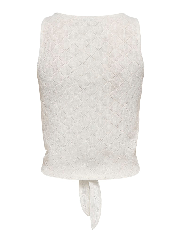 Jdyviola Life S/l Knot Top Jrs - Wit Dessin