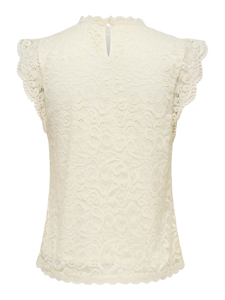 Jdylotas S/l Lace Top Jrs - Wit Dessin