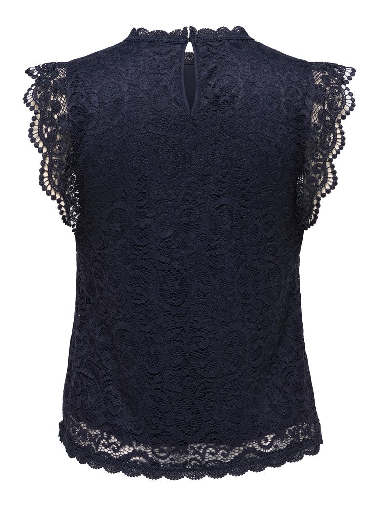 Jdylotas S/l Lace Top Jrs - Navy