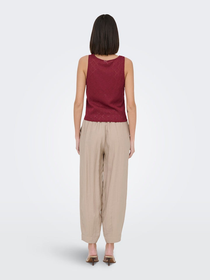 Jdyviola Life S/l Knot Top Jrs - Rood Dessin