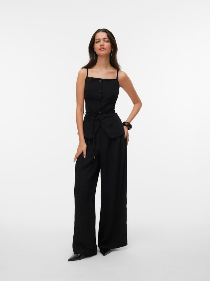 Vmlieve Sl Belted Waistcoat - Zwart