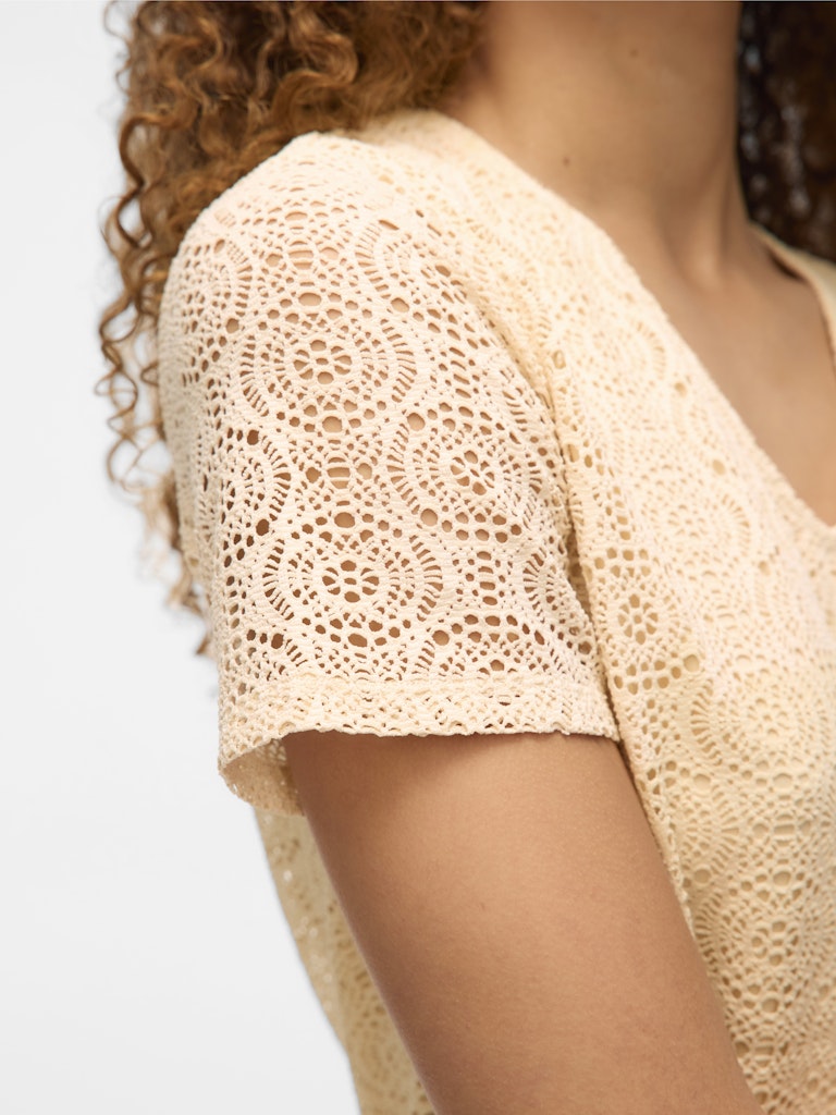 Vmmaya Ss V Neck Top Jrs - Wit