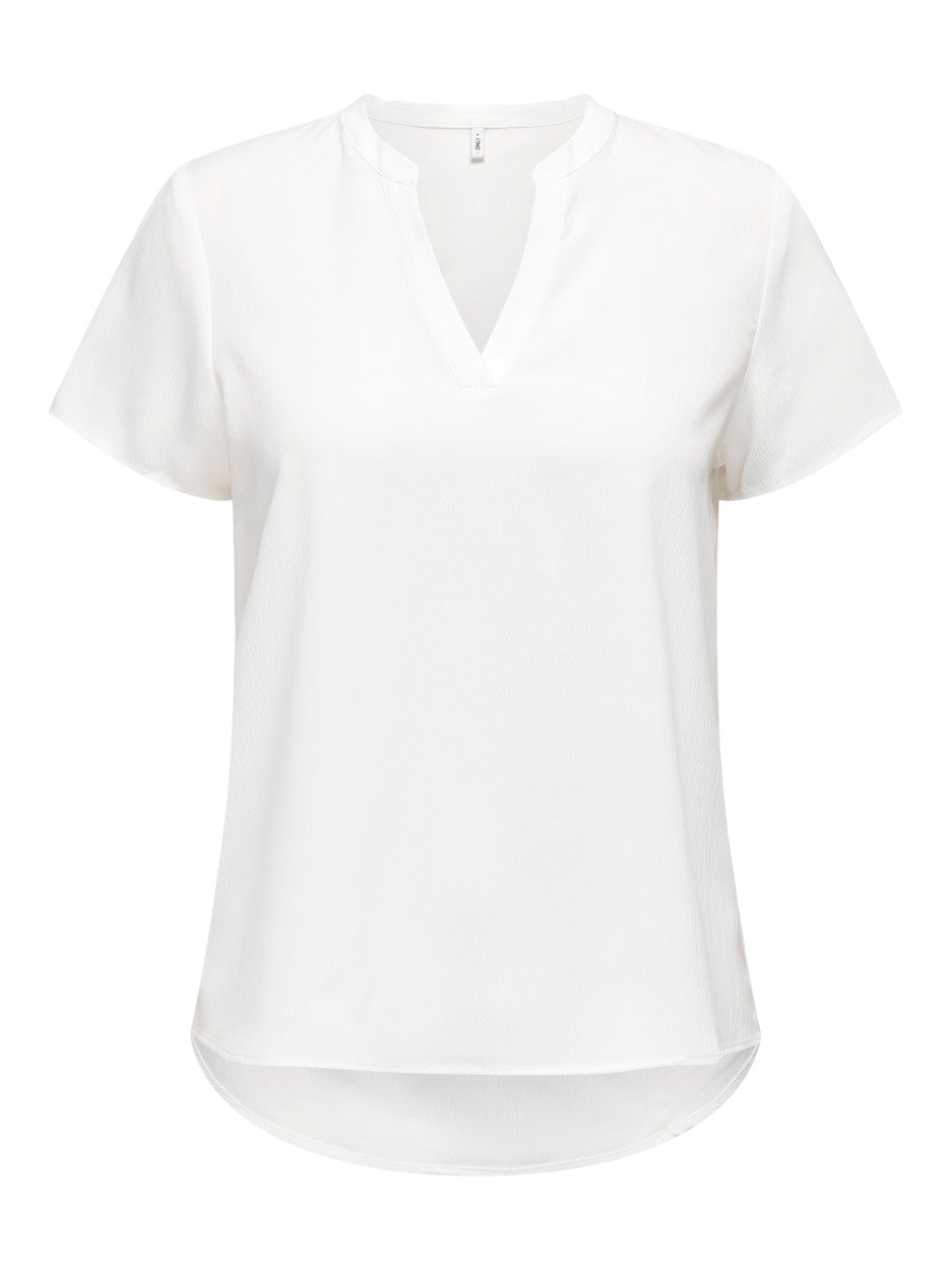 Onlelite Life S/s V-neck Top Noos P - Off-white