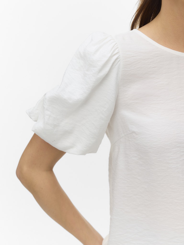 Vmnellie Ss Balloon Top Wvn Ga - Off-white