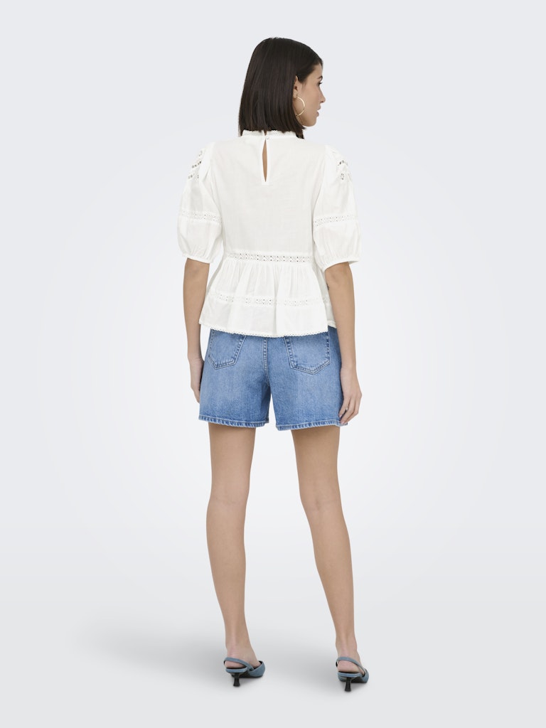 Jdystarry 2/4 Lace Top Wvn - Wit Dessin