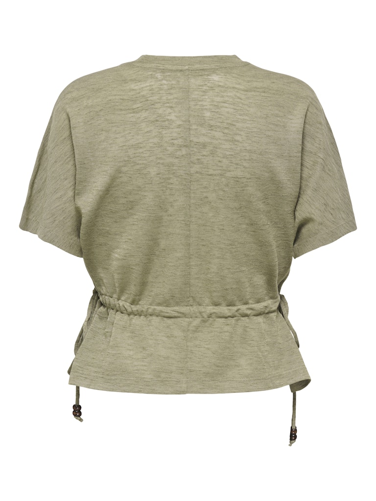 Onlpearl S/s Elastic Waist Top Jrs - Army