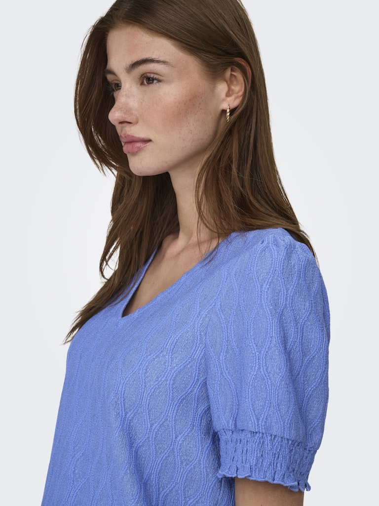 Onldiana S/s V-neck Top Cs Jrs - Lichtblauw