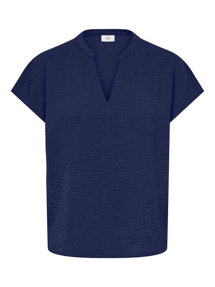 Jdylion Life S/s Top Wvn Noos - Navy