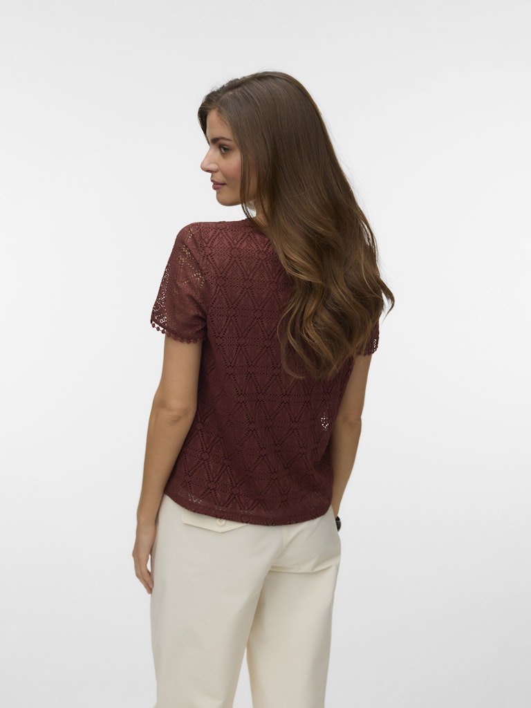 Vmmaya Ss V Neck Top Jrs - Rood