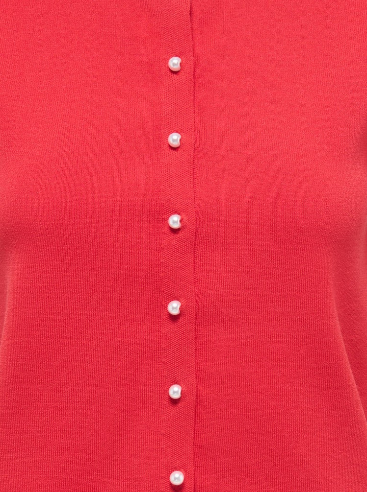 Jdyastra S/s Cardigan Knt - Rood