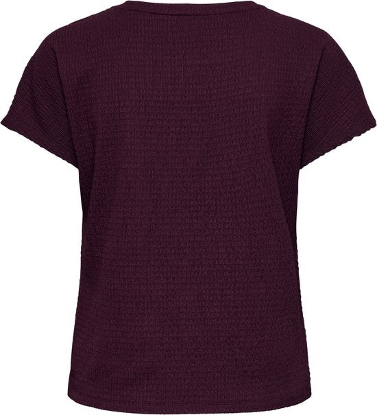 Onldebbie S/s Detail Top Cc Jrs - Bordeaux