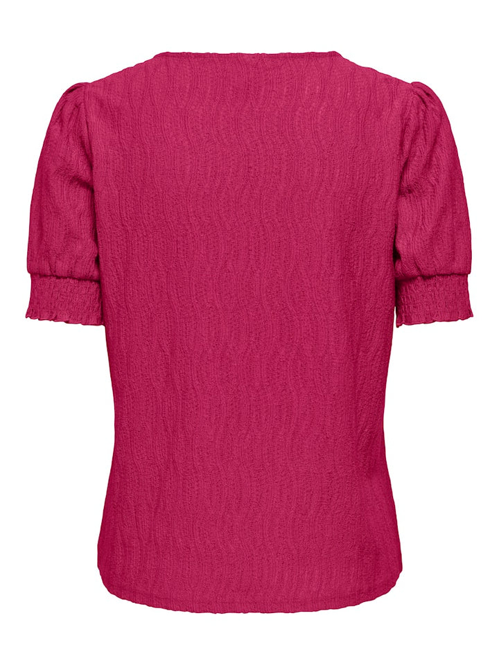 Onldiana S/s V-neck Top Cs Jrs - Fuchsia