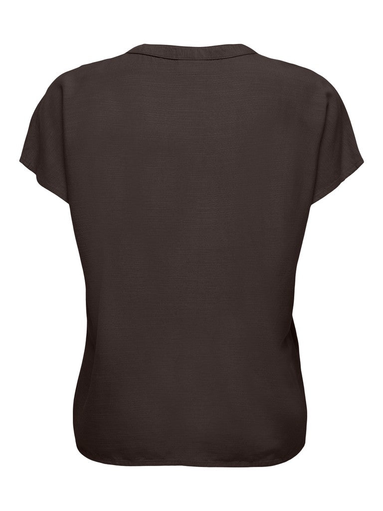 Jdycaya Lion Linen S/s Top Wvn Dia - Bruin