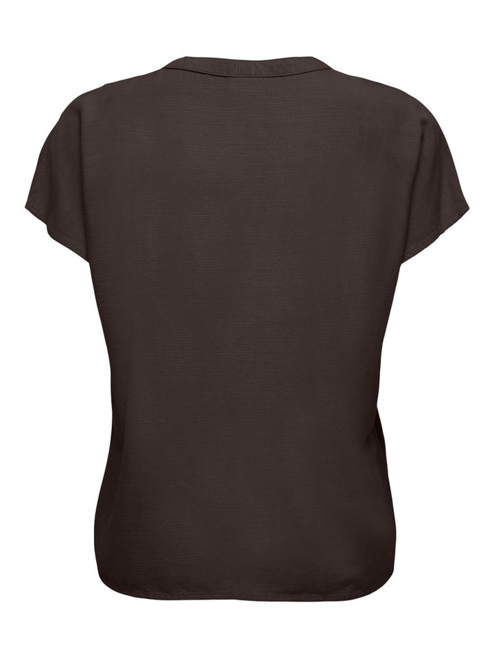 Jdycaya Lion Linen S/s Top Wvn Dia - Bruin