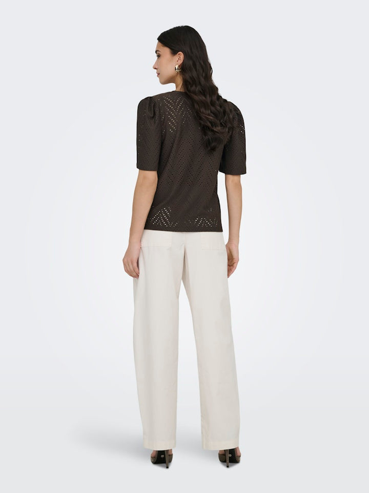 Jdycarla Cathinka S/s Top Jrs Noos - Bruin