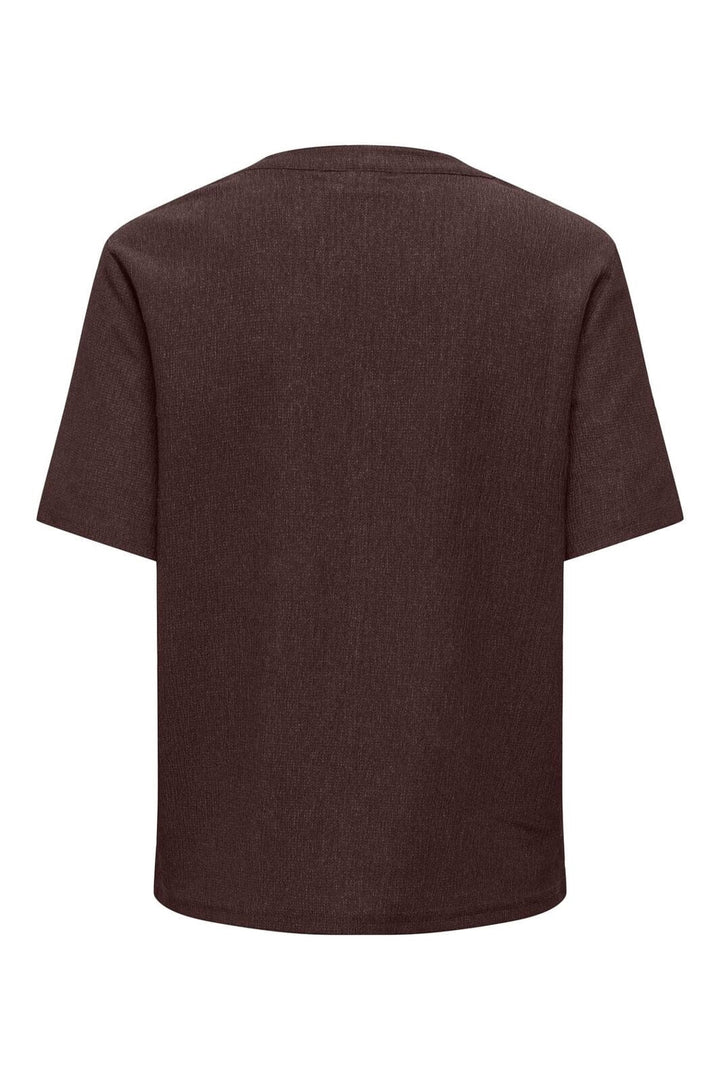 Jdydebbie Ss V Neck Top Jrs Dia - Bruin