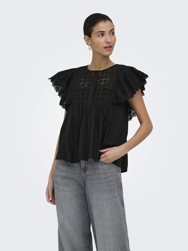 Jdysigga S/s Top Wvn - Zwart