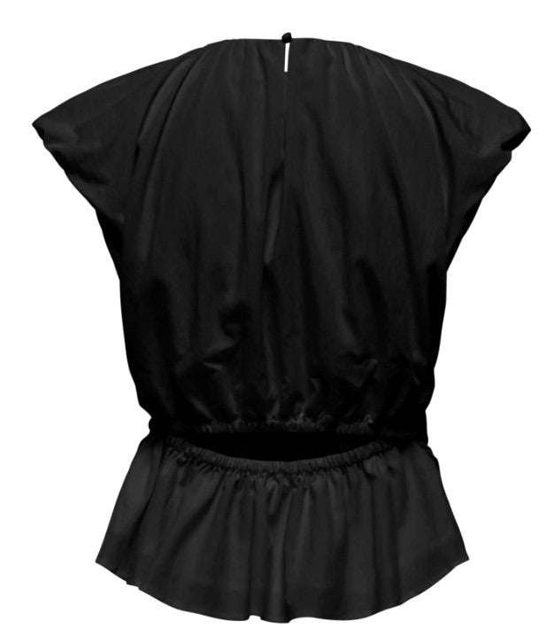 Jdytina S/l Fitted Open Back Top Wvn - Zwart