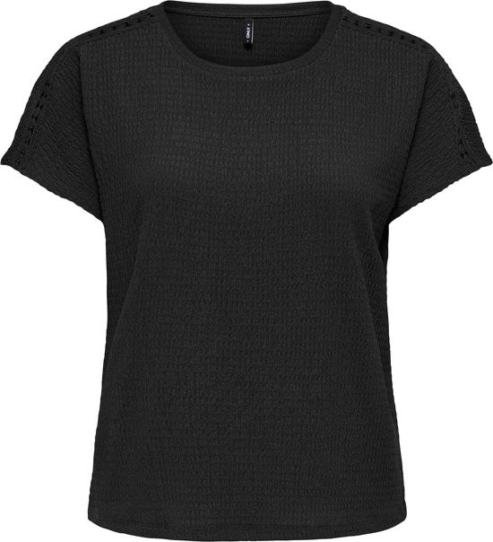 Onldebbie S/s Detail Top Cc Jrs - Zwart