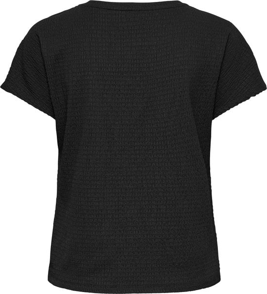 Onldebbie S/s Detail Top Cc Jrs - Zwart