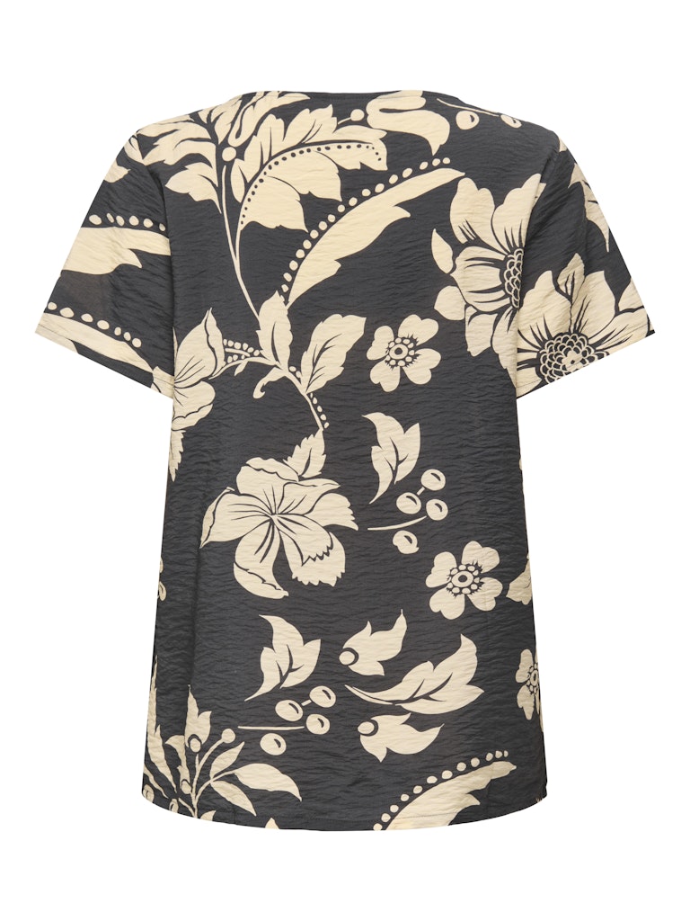 Jdytroya Life S/s O-neck Top Wvn Dia - Zwart Dessin