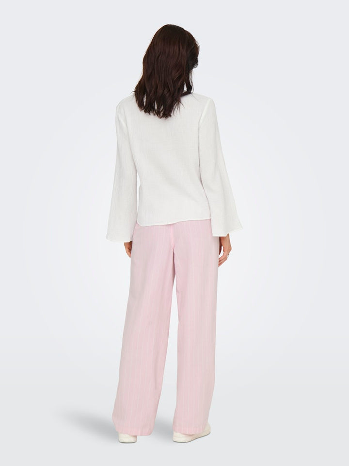 Jdytheis Life L/s Top Wvn Noos - Wit