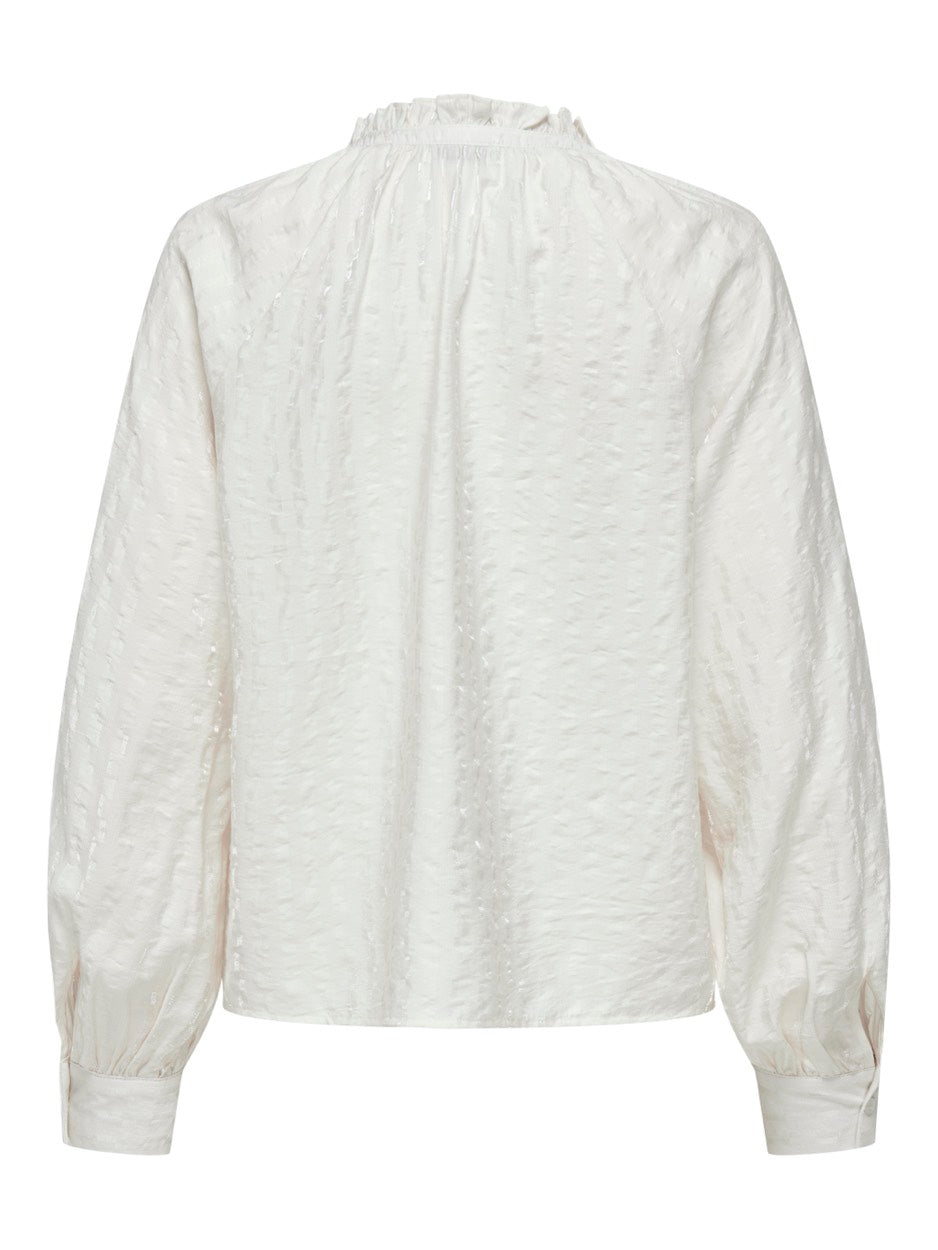 Jdyfina L/s Top Wvn - Off-white