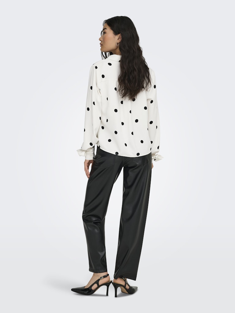 Onlbelem L/s Bow Top Wvn Sud - Ecru Dessin