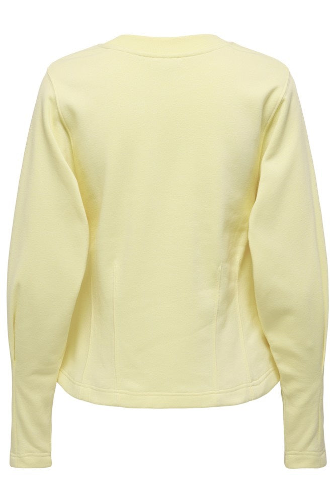 Jdycreame L/s Waisted Top Jrs - Licht Geel