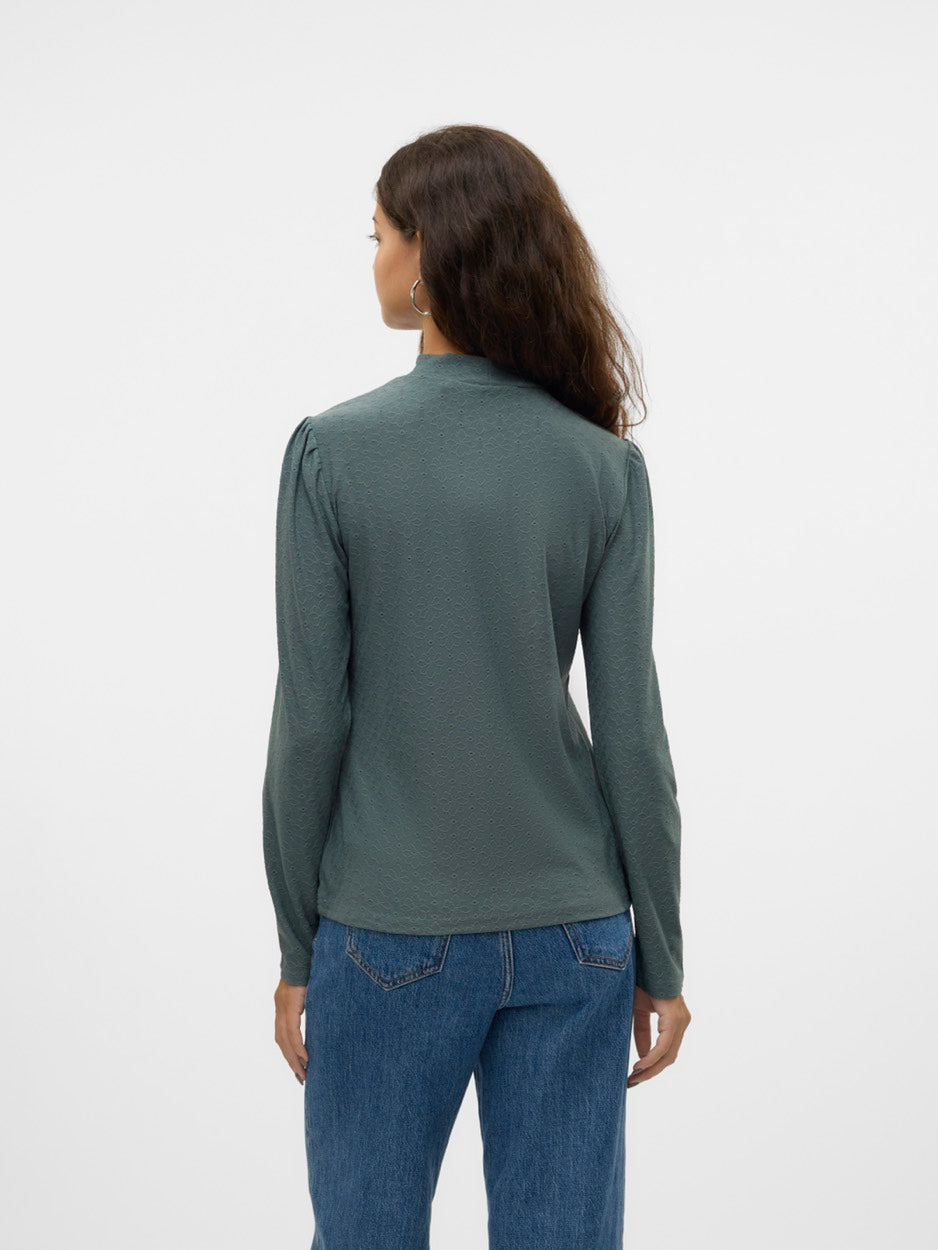 Vmpauline Ls Top - Oud Groen