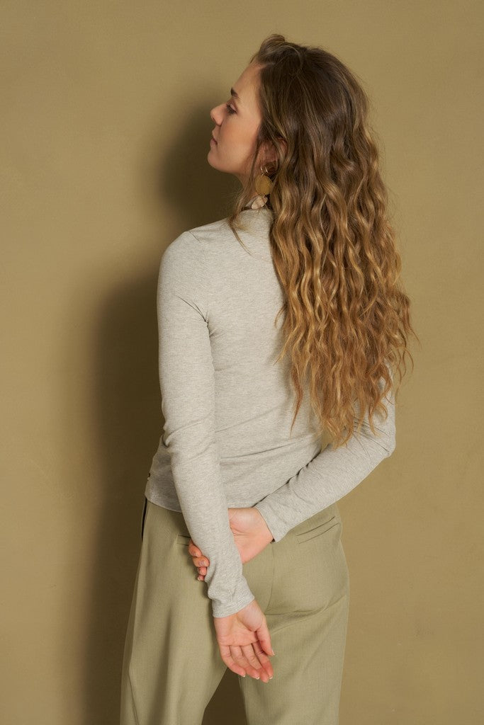 Top Havina - Knotted Collar - Kaki