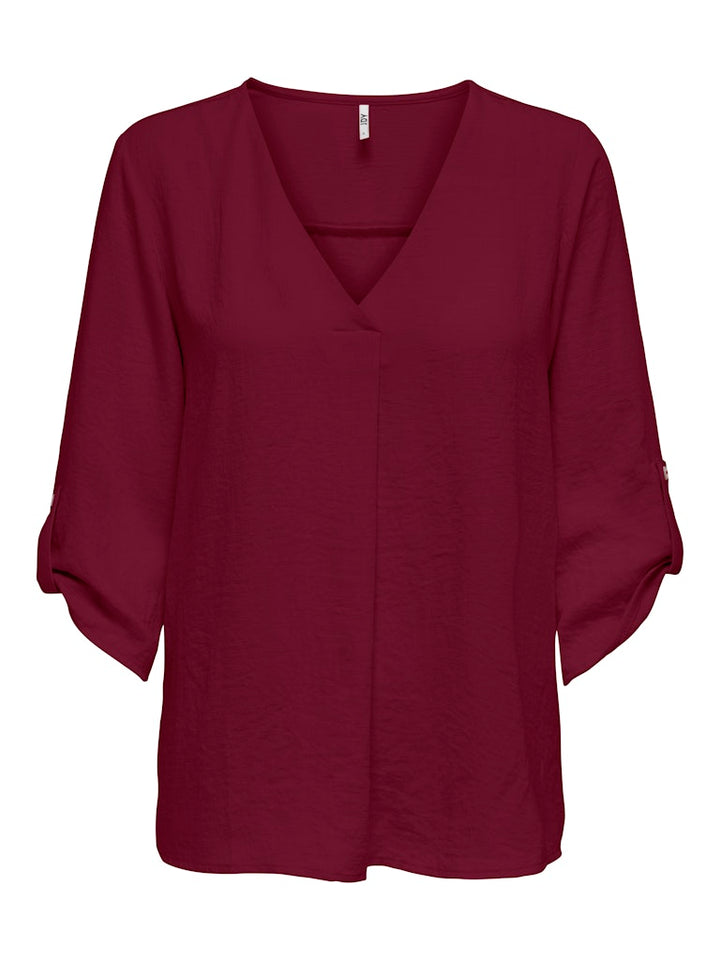 Jdydivya Life 3/4 Top Wvn Noos - Bordeaux