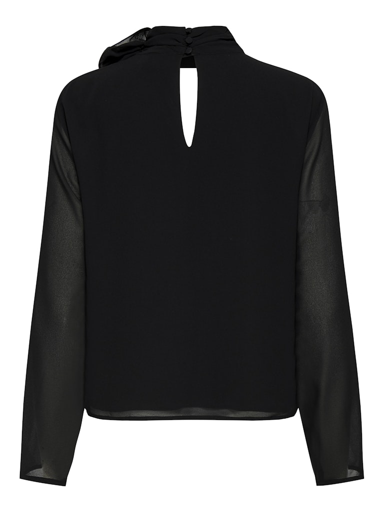 Jdynomi L/s High Neck Rose Top Wvn - Zwart