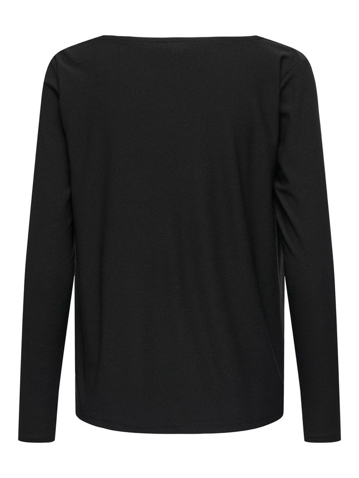 Onlsansa L/s Waterfall Top Jrs - Zwart