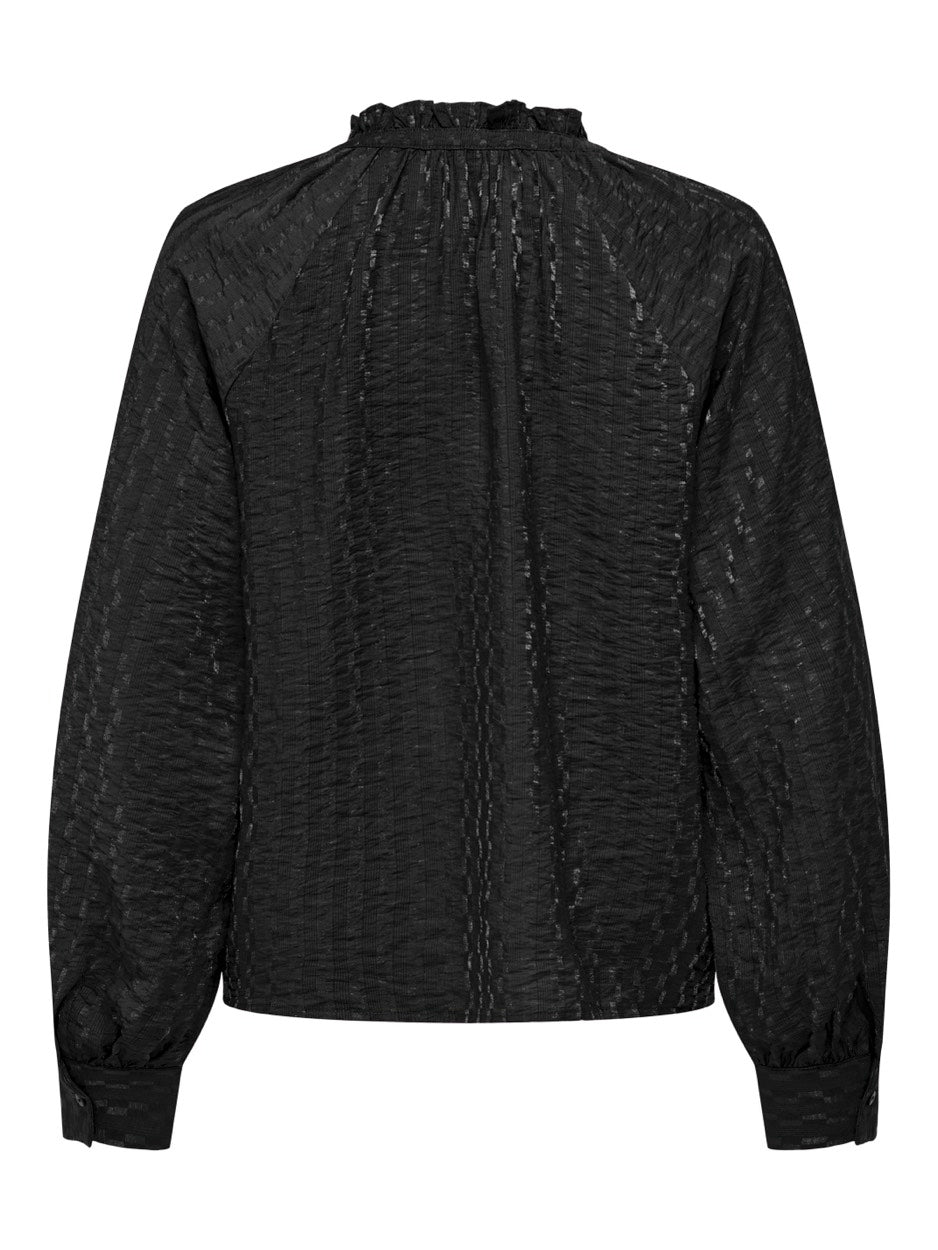 Jdyfina L/s Top Wvn - Zwart