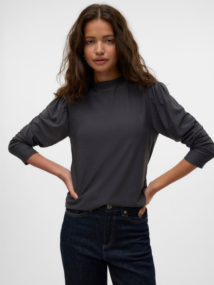 Vmpauline Ls Top - Antraciet