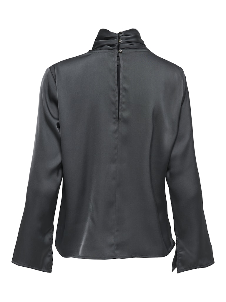 Jdyrocky L/s High Neck Top Wvn - Antraciet