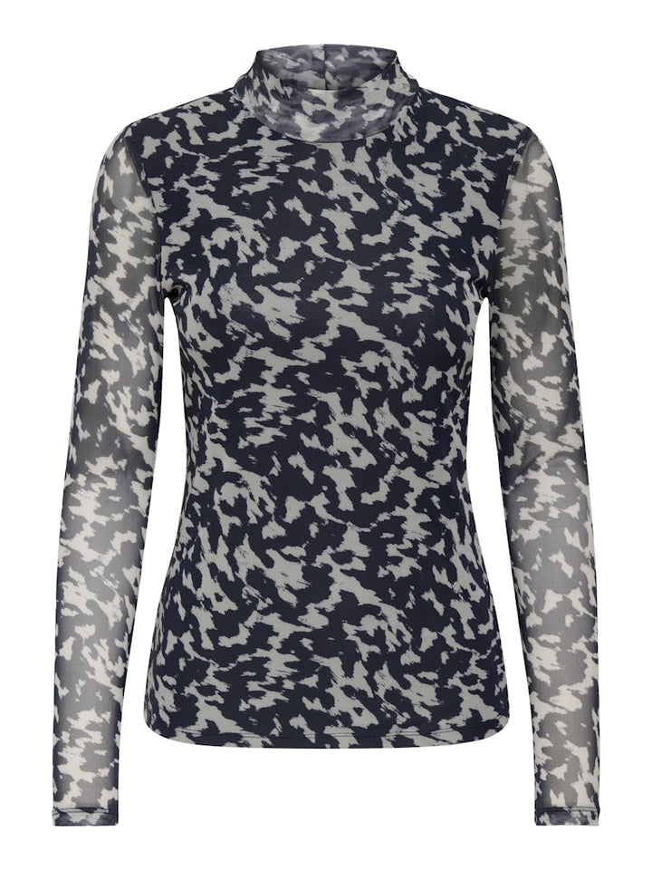 Onlerica Life Mesh L/s Top Jrs Noos - Grijs Dessin